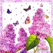 Serwetka decoupage firmy HOME FASHION bez i motylki 33x33cm